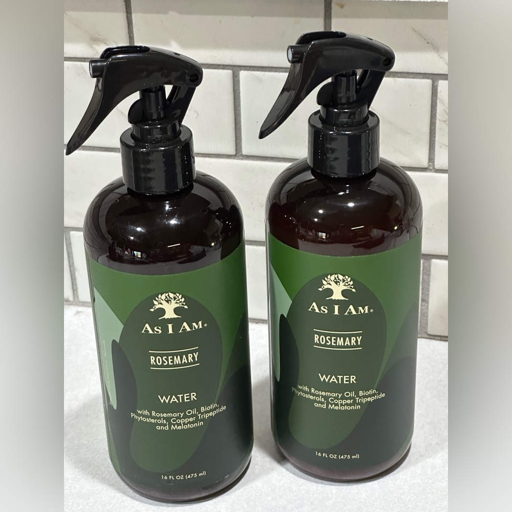 2 X As I Am Rosemary Water -16 oz- Scalp Treatment for Hair Density -with Biotin
